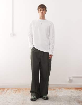 Collusion Long Sleeve T-shirt In White