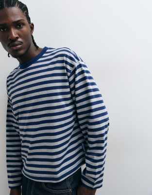 Collusion Long Sleeve Tee In Multi