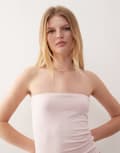[Collusion] COLLUSION longline bandeau top in soft pink XS Soft pink