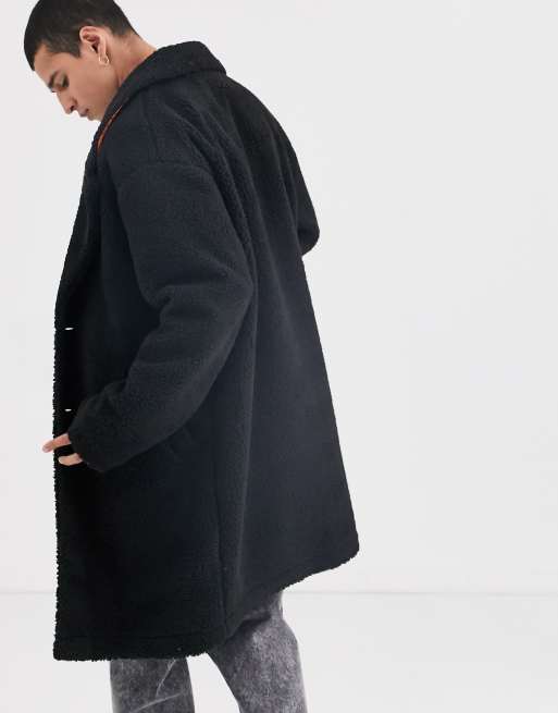 Collusion longline teddy coat sale