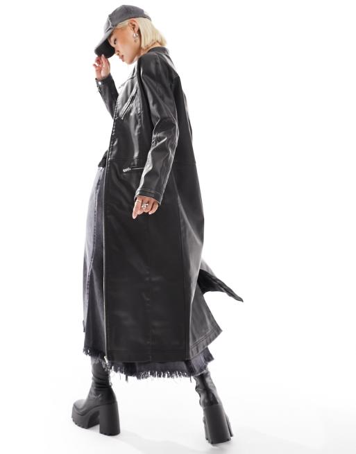 Long store biker coat