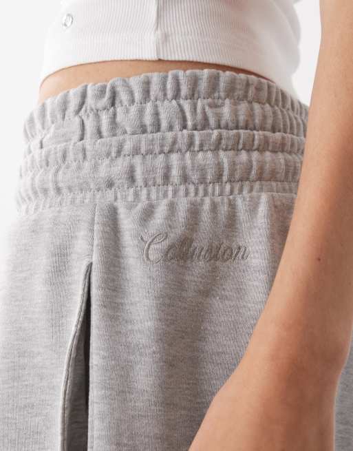 COLLUSION – Longline-Jogging-Shorts in meliertem Grau mit doppeltem Bund, 3 von 5