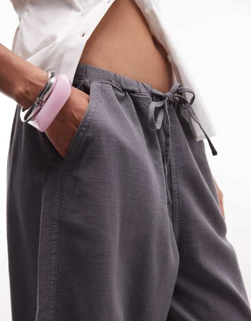 COLLUSION longline jorts in charcoal, 4 of 5