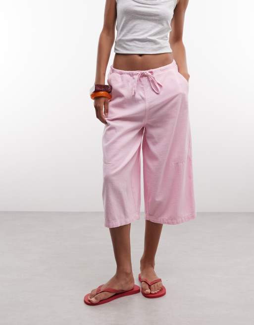 COLLUSION longline jorts in pink, 2 of 5
