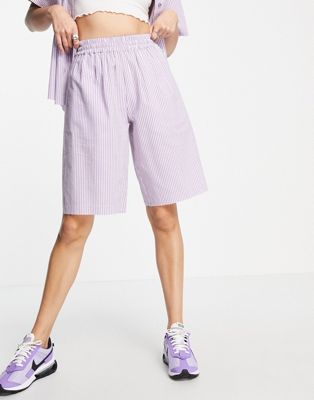COLLUSION longline shorts in pin stripe co-ord - ASOS Price Checker