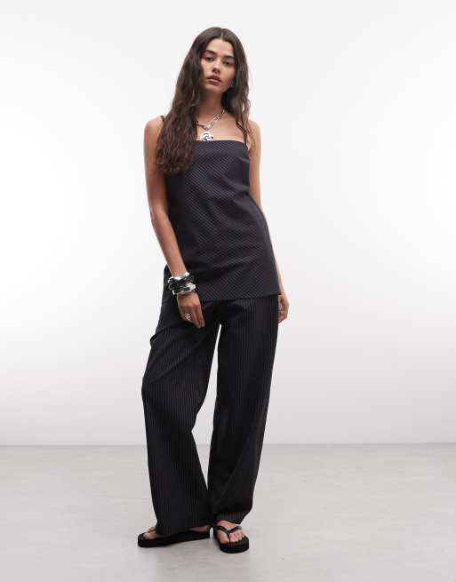 COLLUSION longline top in pinstripe (part of a set), 2 of 4