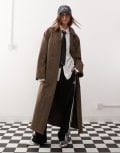 [Collusion] COLLUSION longline trench jacket in brown L BROWN