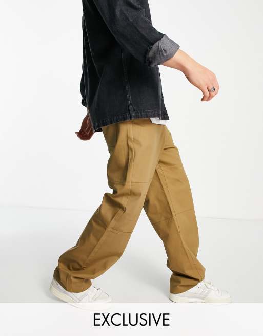 COLLUSION - Losvallende cargobroek met lage taille in beige