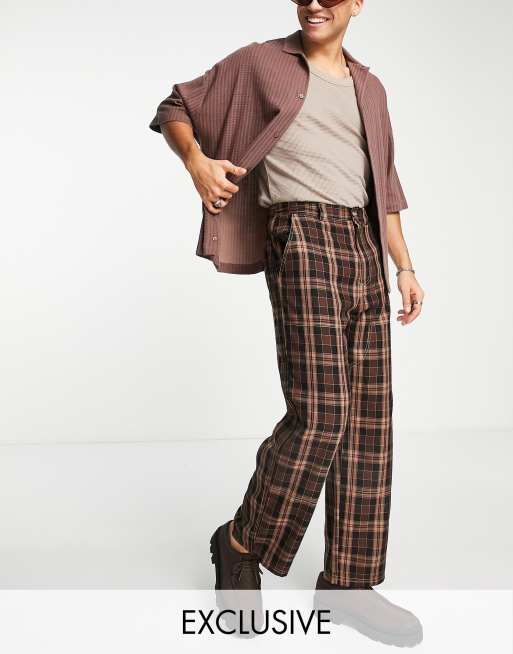 Baggy on sale checkered trousers