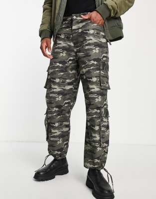 fitted camo cargo pants