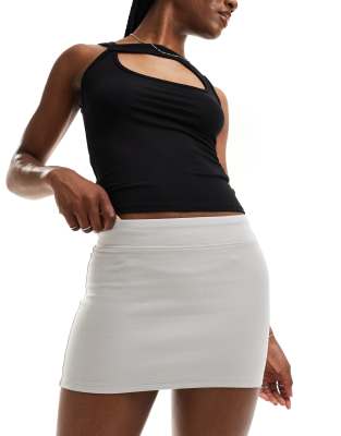Collusion Low Rise Micro Skirt In Gray