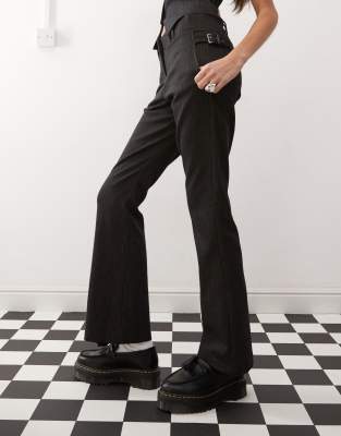 パンツ 00s pinstripe black wide slacks sullen 00s pinstripe black wide slacks sullen