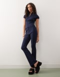 [Collusion] COLLUSION low rise pinstripe pants in navy 14 Navy pinstripe