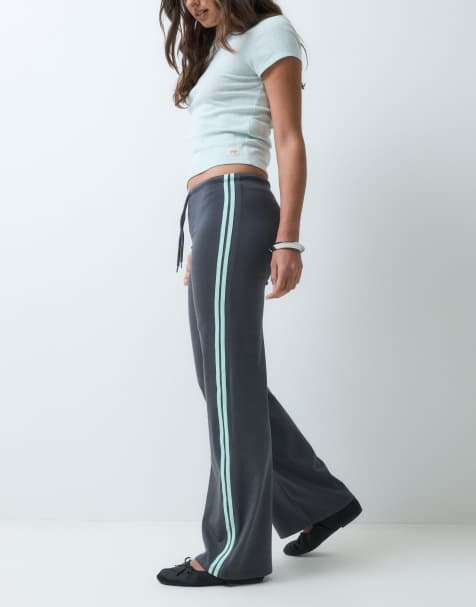 COLLUSION low rise skinny waist track pant in grey - view 1