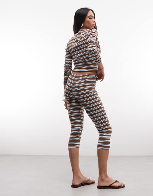 COLLUSION low rise stripe capri, 5 of 5
