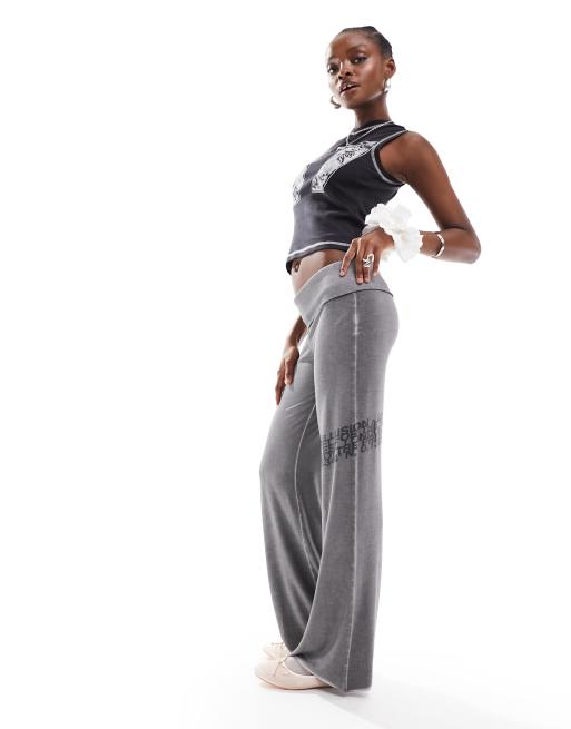 Shape Stone Boxer Waistband Detail Wide Leg Joggers