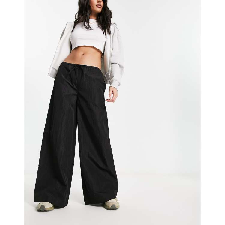 Low-waist Parachute Pants - Cream - Ladies