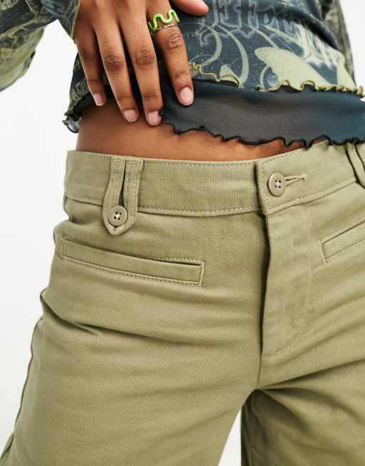 COLLUSION low rise Y2K cargo pants in light khaki | ASOS