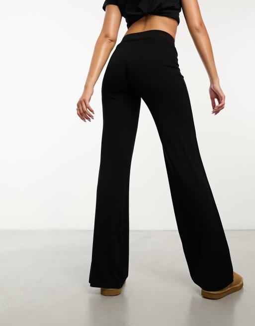 Stretchy Wide Leg Yoga Pants - Gem