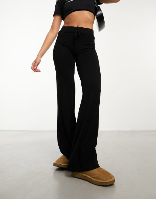 Super Soft Flare Yoga Trousers- black, Women's Trousers & Yoga Pants