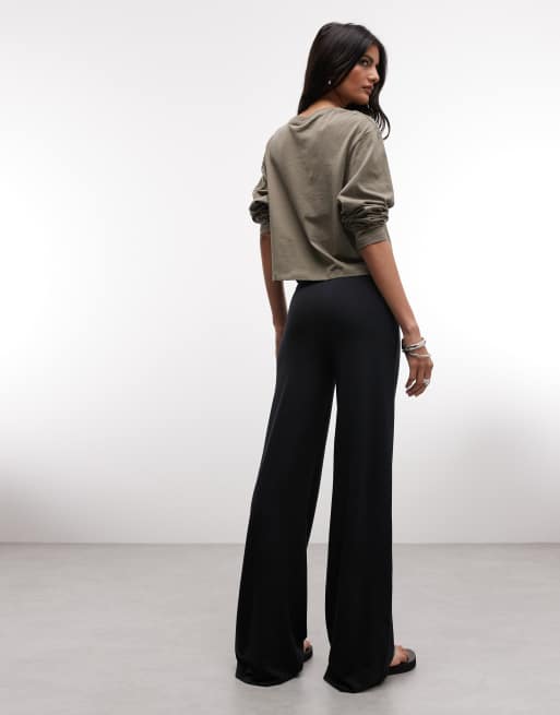 COLLUSION low rise yoga pant in black, 4 of 5
