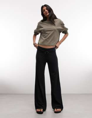 COLLUSION low rise yoga pants in black | ASOS