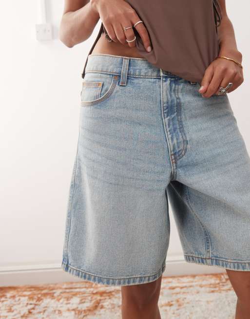 COLLUSION - Løstsiddende jorts i denim i vintage-vask, 3 af 5