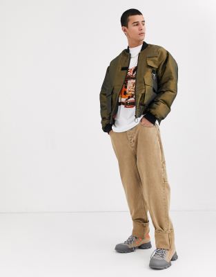 collusion unisex padded ma1 bomber jacket