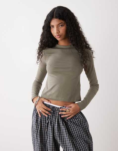 COLLUSION - Maglietta baby a maniche lunghe kaki - view 1