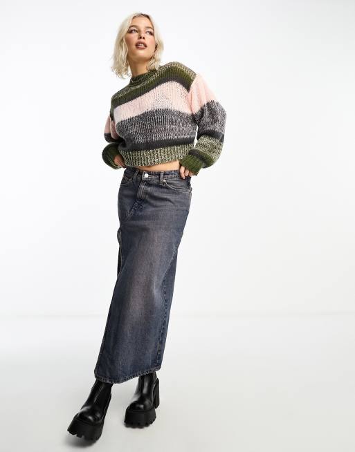 COLLUSION - Maglione girocollo a righe multicolore, 3 di 4