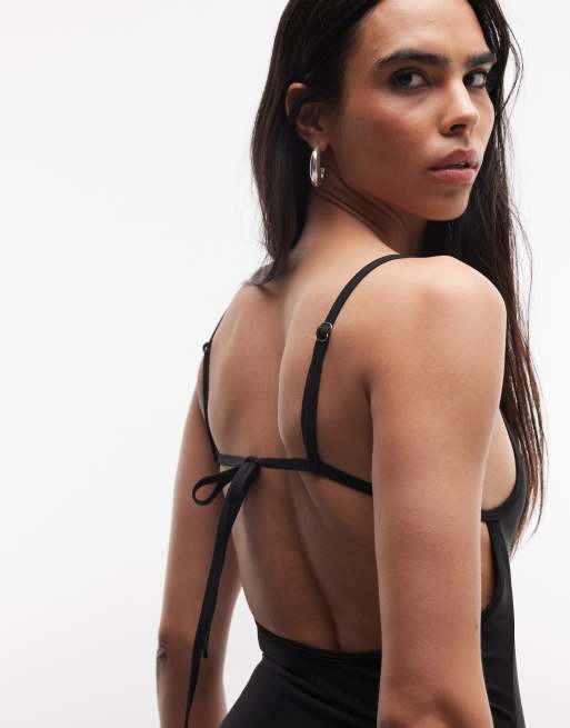 COLLUSION - Maillot 1 pièce à encolure dégagée - Noir, 4 de 4