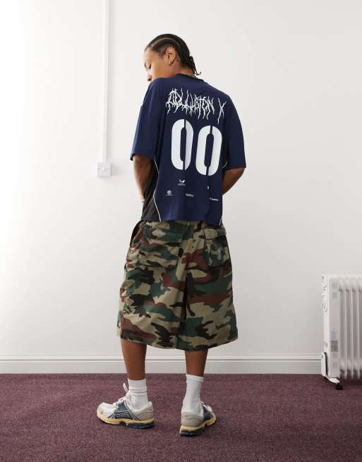 COLLUSION - Maillot de football à col V - Bleu