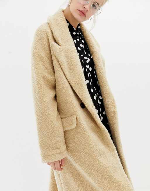 manteau long peluche