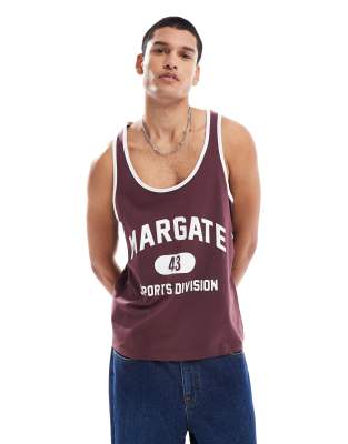 COLLUSION Margate sports relaxed vest-Red