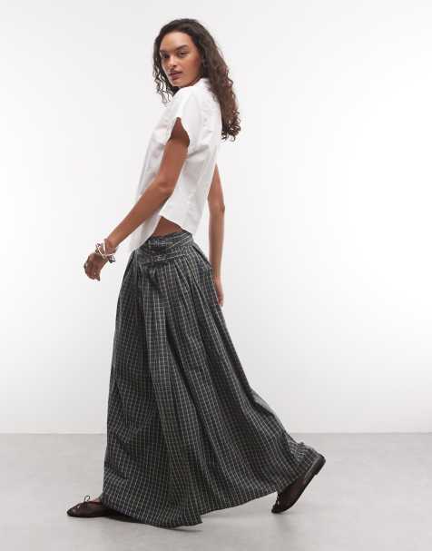 COLLUSION maxi kilt in check - view 1