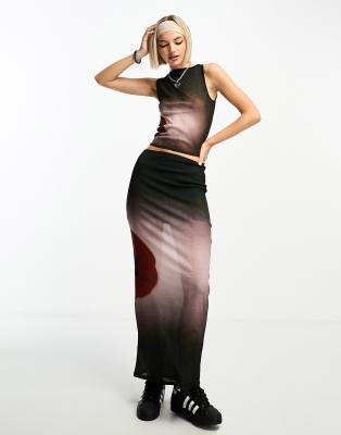 COLLUSION - Maxi rok met bloemenprint in multi 