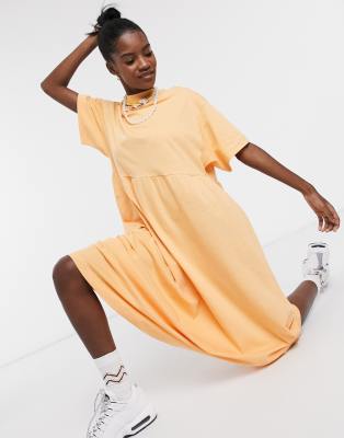 collusion maxi smock dress