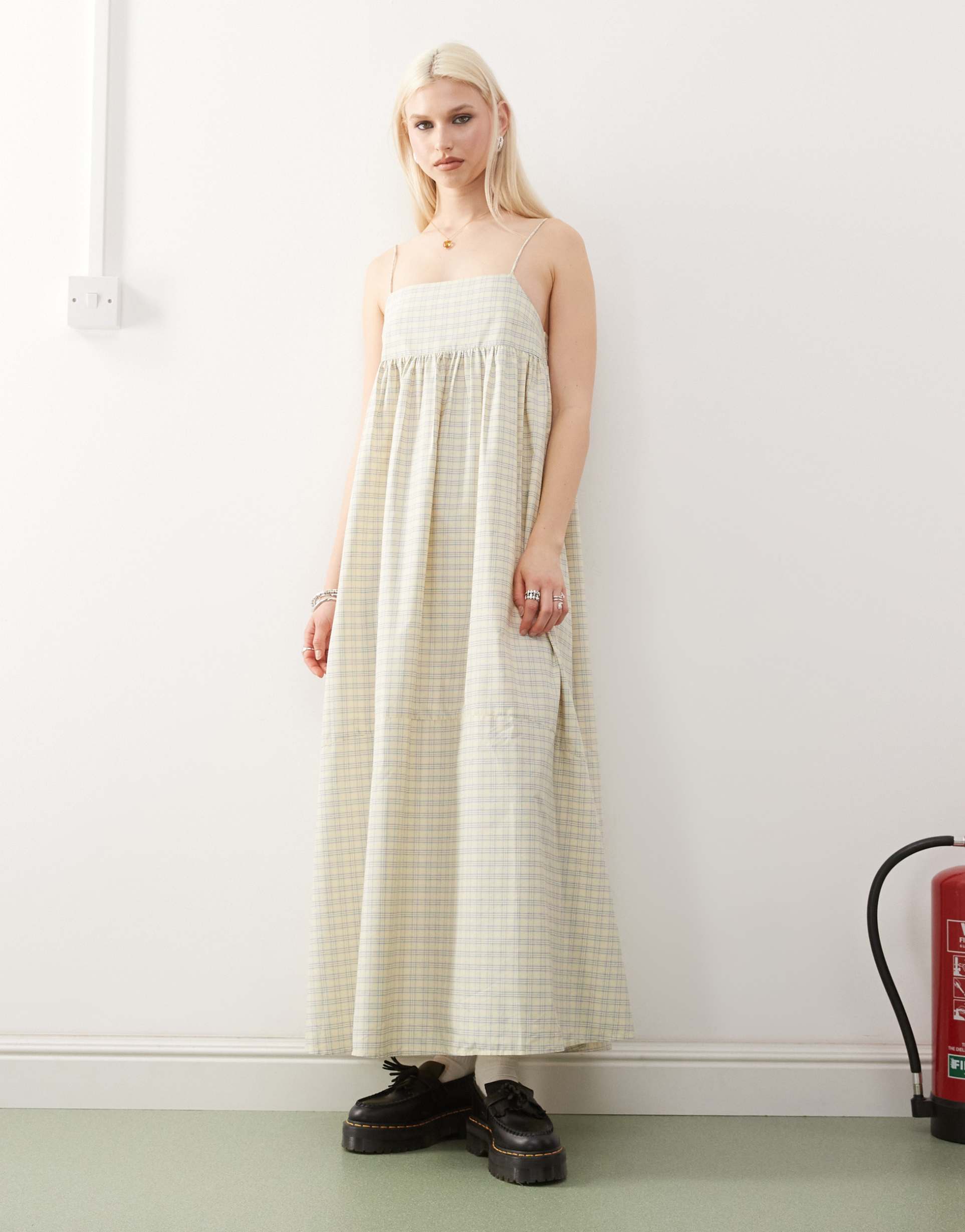 collusion maxi sun dress in yellow