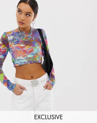 asos mesh crop top