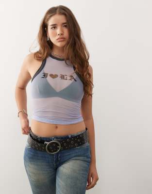 COLLUSION mesh graphic tank - view 1