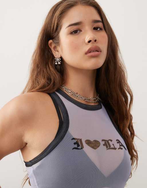 COLLUSION mesh graphic tank, 2 of 4