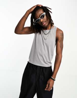 Collusion Mesh Tank Top In Neutral