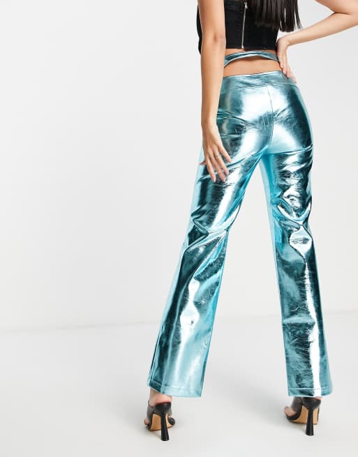 Metallic Vegan Leather Pant