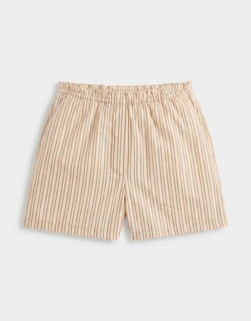 COLLUSION micro beach shorts in neutral stripe - part of a set, 6 of 7
