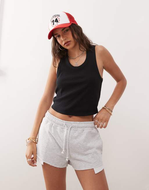 COLLUSION micro sweatshirt fabric shorts with beach graphic, 3 of 5