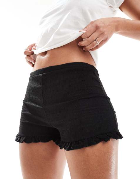 COLLUSION micro textured short in black - view 1