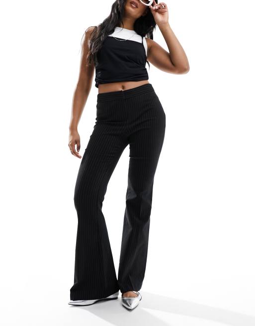 Women Plaid Ruched Cargo Pants High Waist Contrast Color Bell