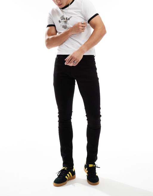 COLLUSION mid rise skinny jean in black - BLACK, 4 of 5