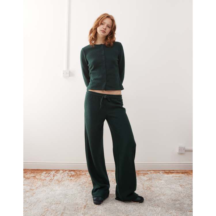 【KOOLOSET】CN Fresh Wide Pants So Comfy Wide Leg Pant Cropped Length - Sage | Three Bird Nest