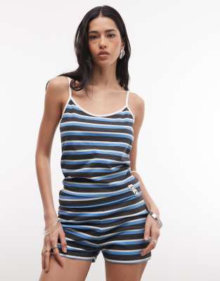 Collusion Mini Booty Shorts In Blue